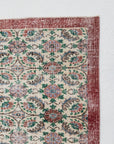3'7 x 6'7 | Red Floral Medium Rug | N-2812
