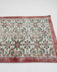 3'7 x 6'7 | Red Floral Medium Rug | N-2812