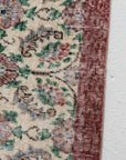 3'7 x 6'7 | Red Floral Medium Rug | N-2812