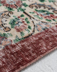 3'7 x 6'7 | Red Floral Medium Rug | N-2812