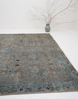 RESERVED | KV | 7'0 x 10'6 | Beautiful Large Blue Vintage Tabriz | V-3729