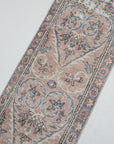 2'3 x 12'4 | Blush and Dusty Blue Vintage Runner | R-2967