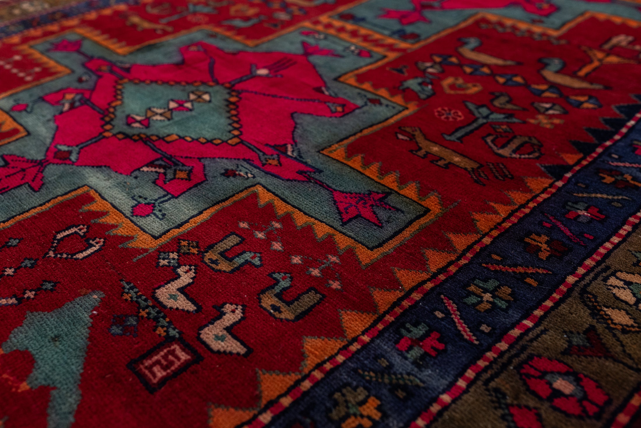4'4 x 11'3 | Wide Colorful Vintage Runner | R-3016