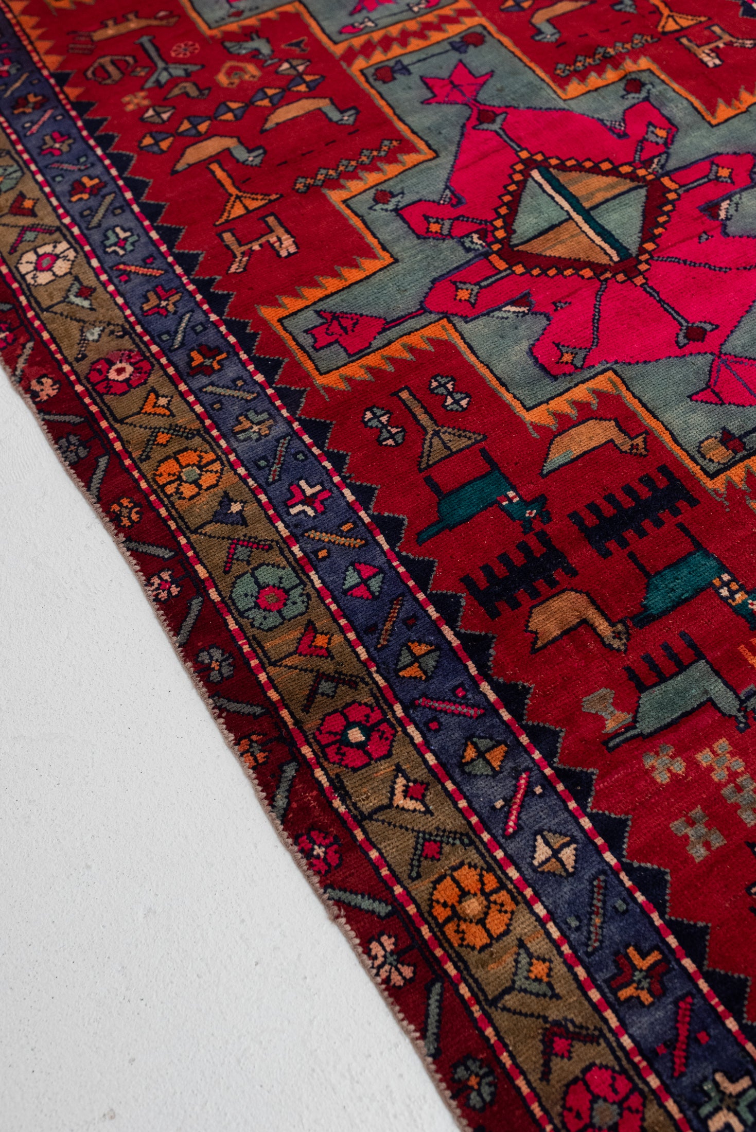 4'4 x 11'3 | Wide Colorful Vintage Runner | R-3016