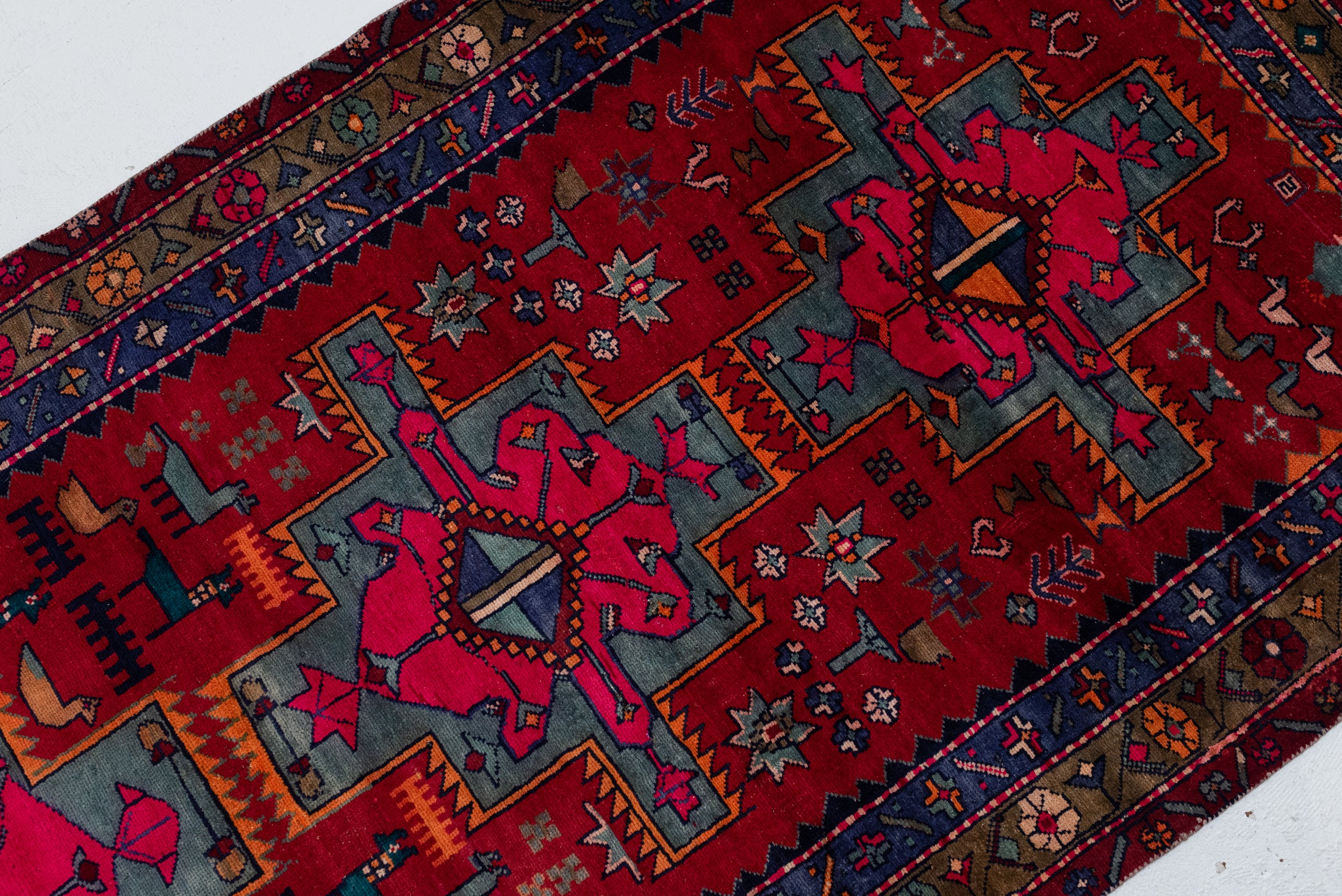 4'4 x 11'3 | Wide Colorful Vintage Runner | R-3016