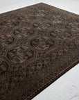 8'10 x 12'0 | Extra Large Brown Afghan Vintage Rug | CE-L-3112