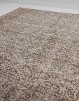 6'11 x 9'10 | Brown Vintage Rug | S-3135