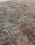 8'10 x 13'0 | Extra Large Blue Distressed Mahal | L-2653