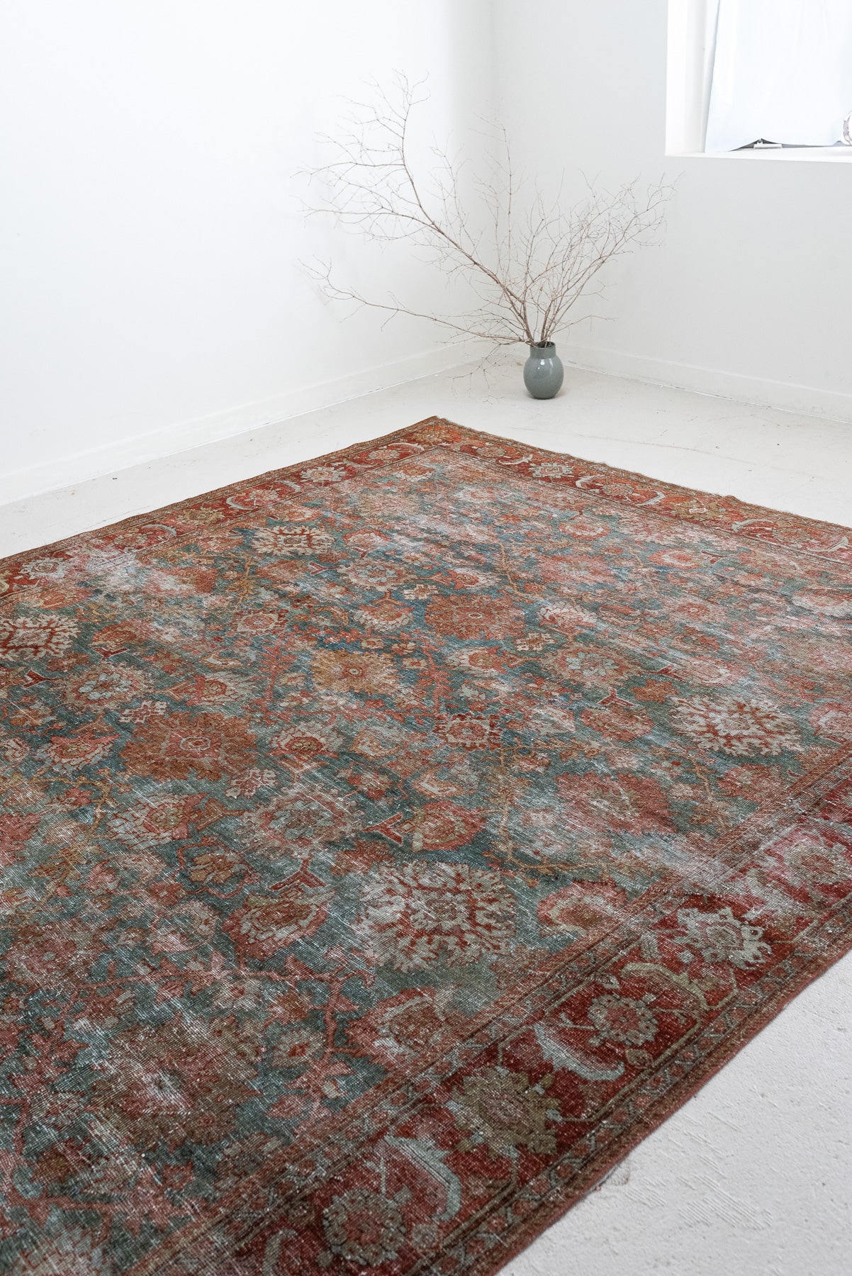 8'8 x 11'5 | Blue and Blush Mahal | M-2654