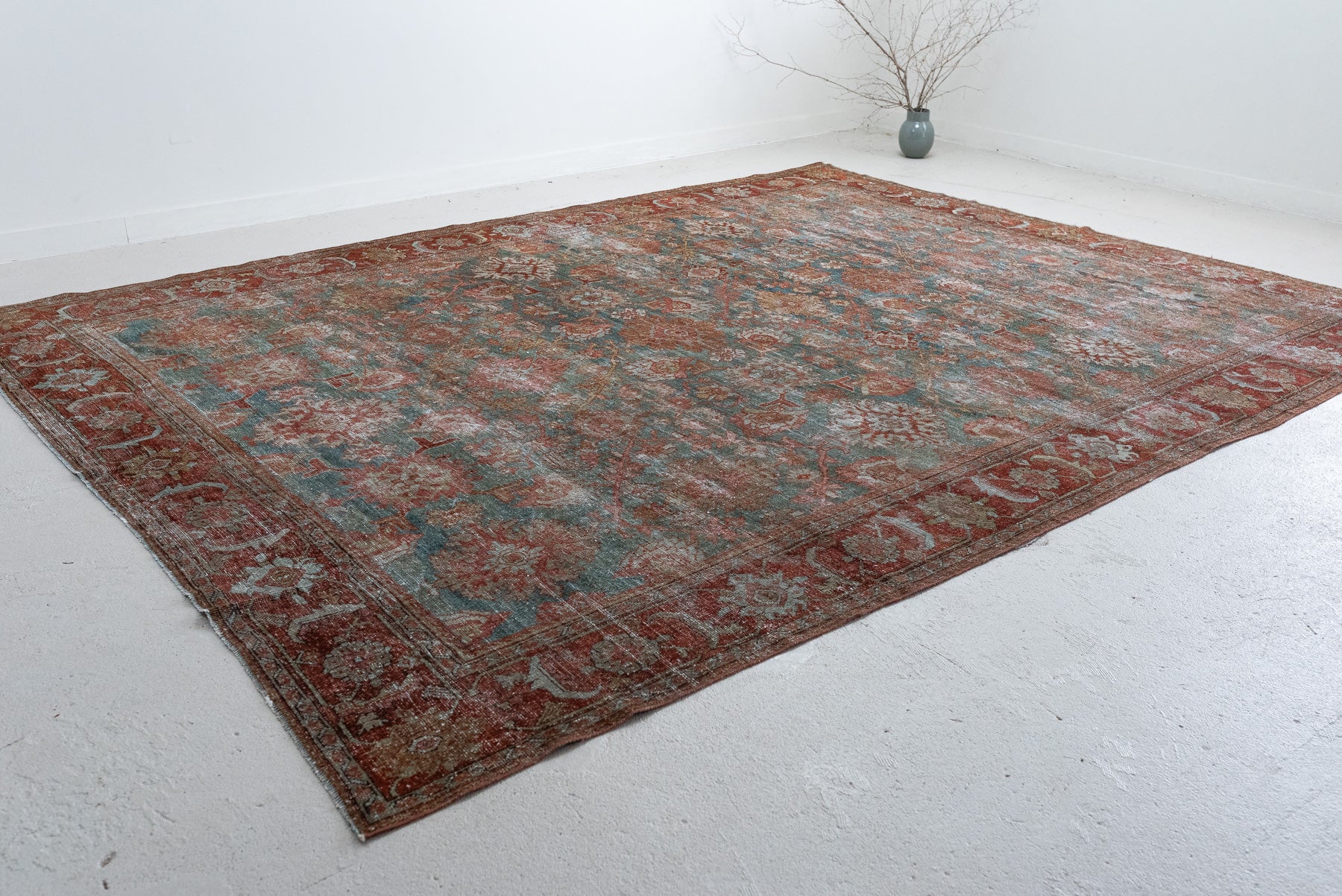 8'8 x 11'5 | Blue and Blush Mahal | M-2654