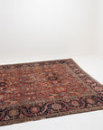 RESERVED | PI | 8'6 x 11'2 | 1940s Red Vintage Rug | Designers CE-D-1936