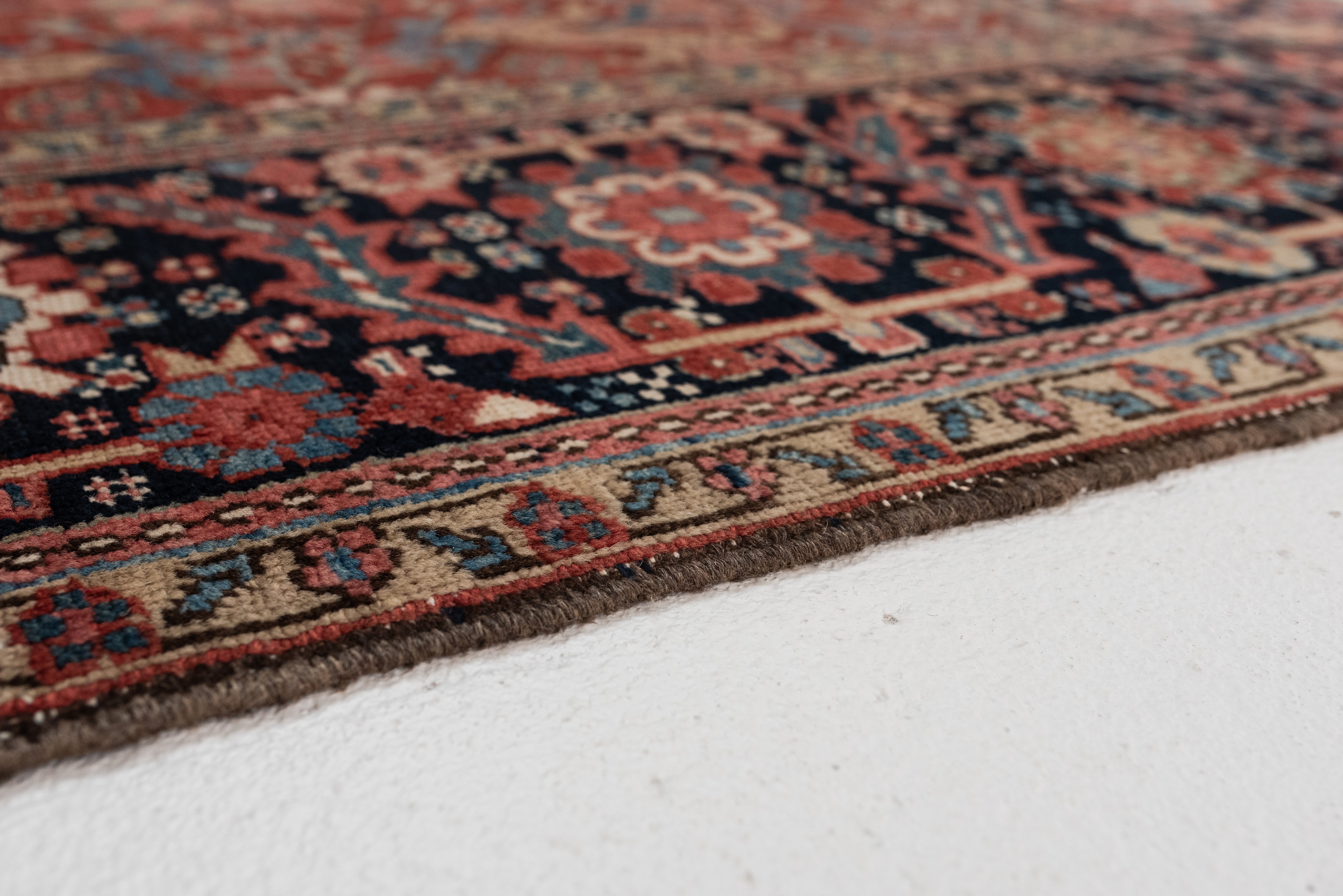 RESERVED | PI | 8'6 x 11'2 | 1940s Red Vintage Rug | Designers CE-D-1936