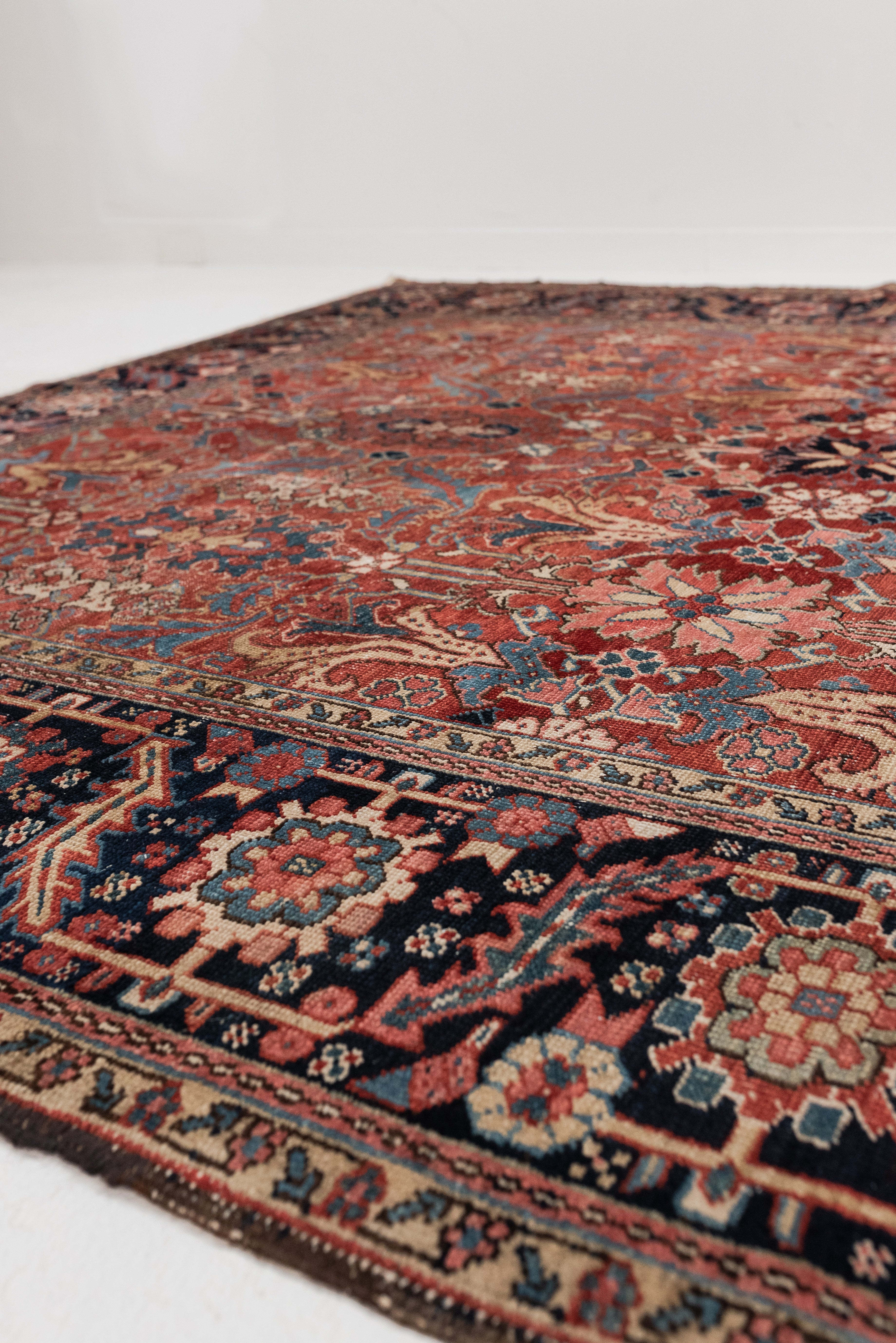 RESERVED | PI | 8'6 x 11'2 | 1940s Red Vintage Rug | Designers CE-D-1936