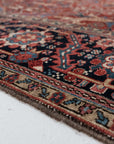 RESERVED | PI | 8'6 x 11'2 | 1940s Red Vintage Rug | Designers CE-D-1936