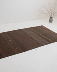 3'11 x 6'7 | Dark Brown Gabbeh Rug | G-3773