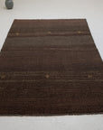3'11 x 6'7 | Dark Brown Gabbeh Rug | G-3773