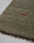 3'7 x 4'10 | Vintage Green Gabbeh Rug | G-3761