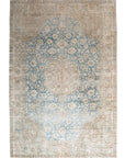 7'9 x 11'5 | Large Blue & Camel Tabriz | D-2641