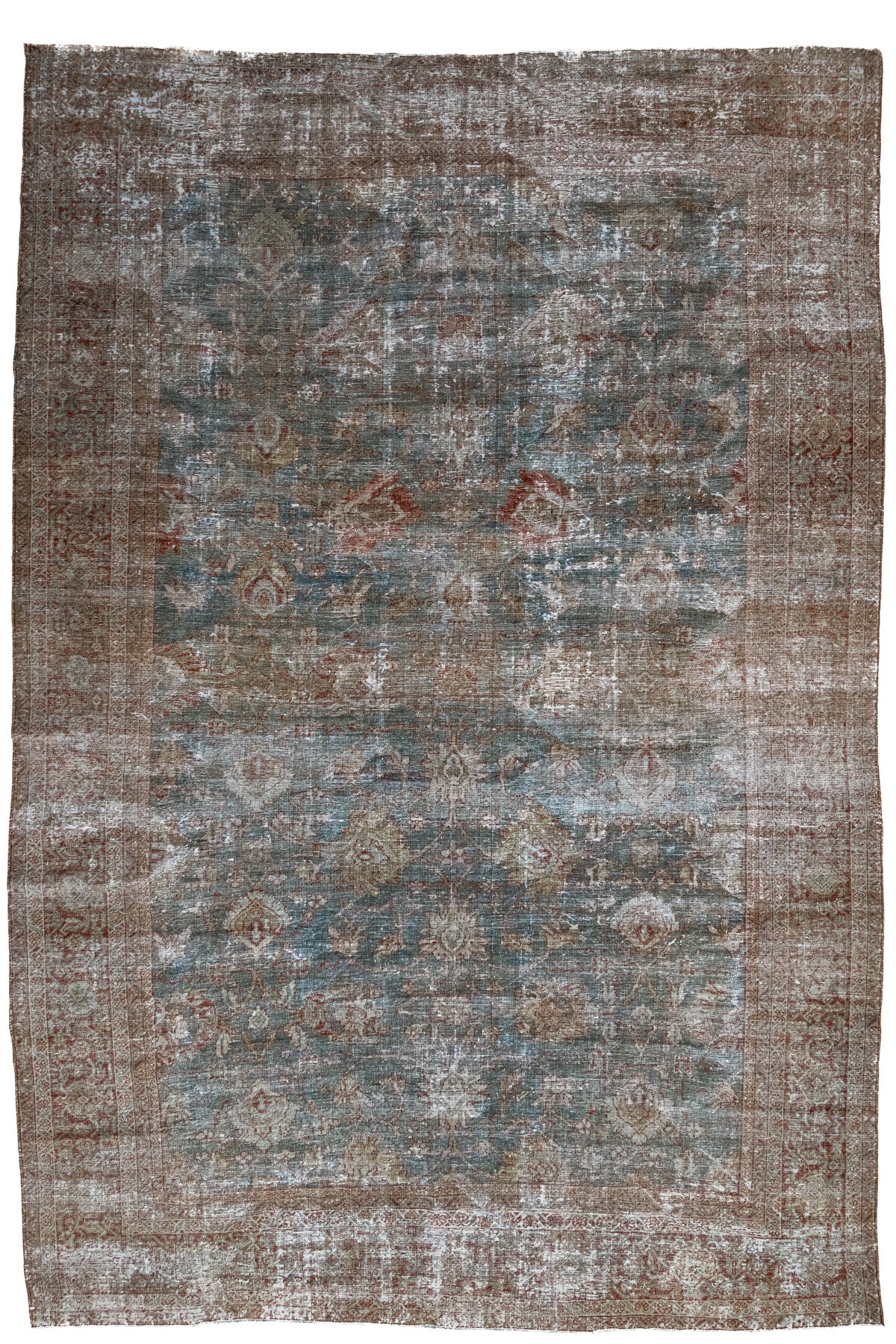 8'10 x 13'0 | Extra Large Blue Distressed Mahal | L-2653