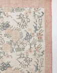 3'10 x 6'8 | Vintage Pink Floral Rug | N-2260