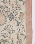 3'10 x 6'8 | Vintage Pink Floral Rug | N-2260
