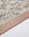 3'10 x 6'8 | Vintage Pink Floral Rug | N-2260