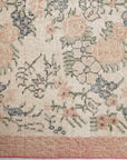 3'10 x 6'8 | Vintage Pink Floral Rug | N-2260