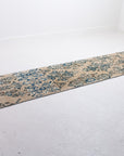 2'5 x 10'0 | Neutral and Blue Vintage Runner | R-2277