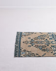 2'5 x 10'0 | Neutral and Blue Vintage Runner | R-2277