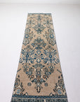 2'5 x 10'0 | Neutral and Blue Vintage Runner | R-2277