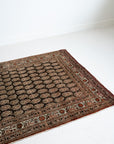 4'2 x 5'9 | Dark Brown Vintage Rug | CE-W-2323