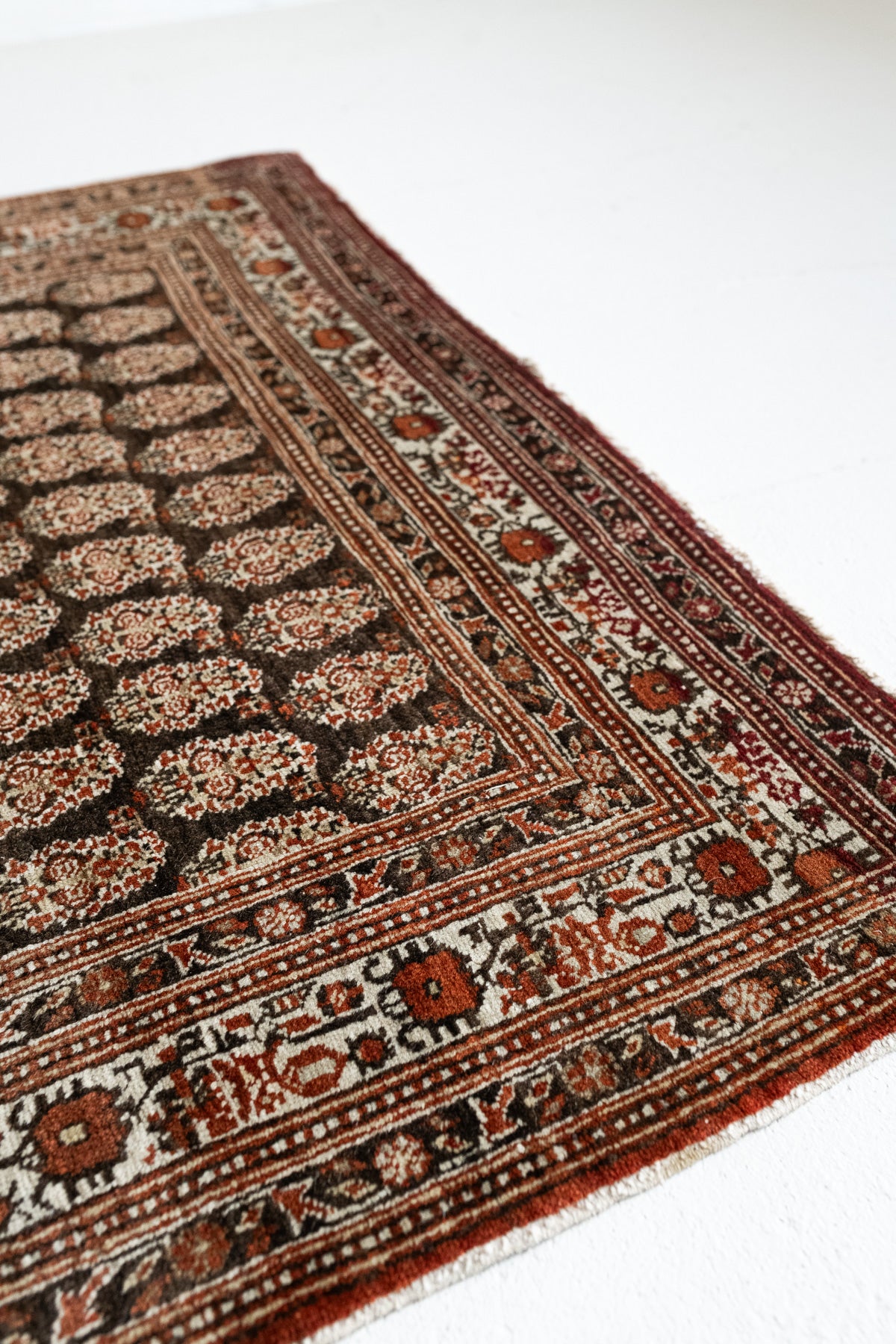 4'2 x 5'9 | Dark Brown Vintage Rug | CE-W-2323