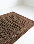 4'2 x 5'9 | Dark Brown Vintage Rug | CE-W-2323