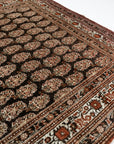 4'2 x 5'9 | Dark Brown Vintage Rug | CE-W-2323