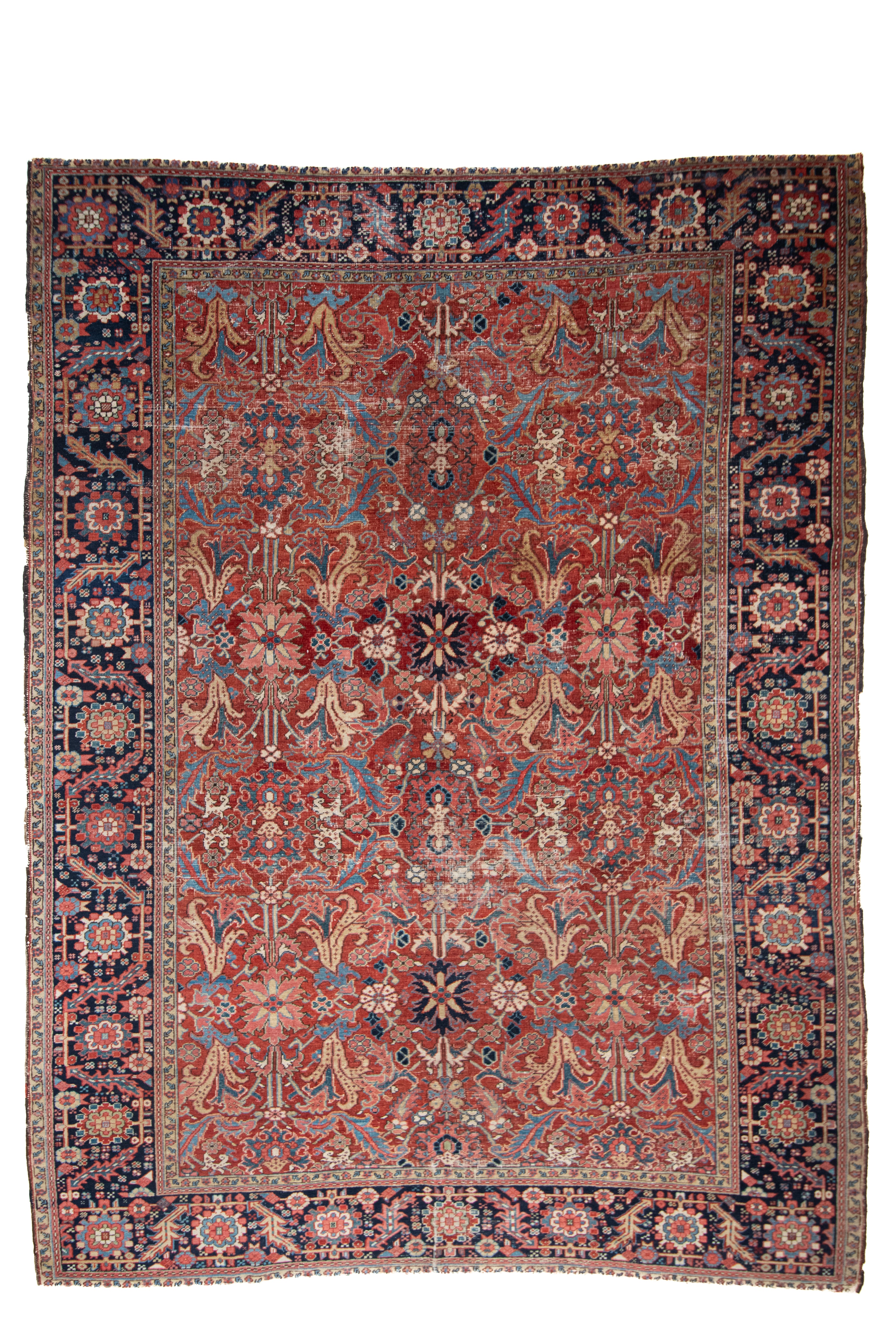RESERVED | PI | 8'6 x 11'2 | 1940s Red Vintage Rug | Designers CE-D-1936