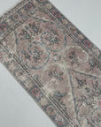 2'3 x 12'4 | Blush and Dusty Blue Vintage Runner | R-2967