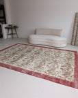 6'10 x 9'10 | 1960s Floral Turkish Oushak | S-593