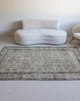 5'6 x 8'8 | Large Brown Turkish Oushak Rug | B-479