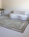 5'6 x 8'8 | Large Brown Turkish Oushak Rug | B-479