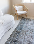 8'6 x 12'0 | Blue Distressed Antique Mahal | Designers M-481