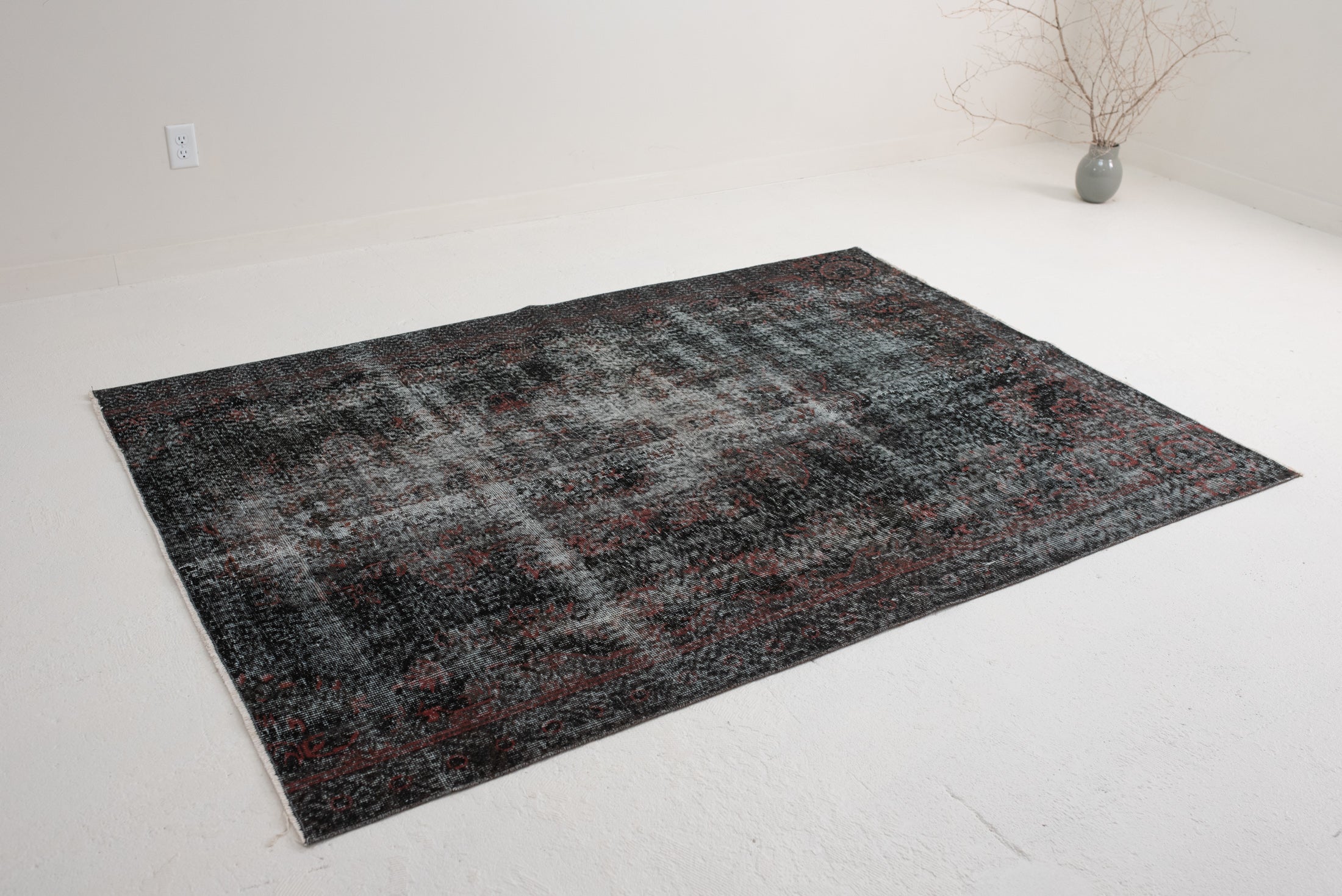 5&#39;4 x 7&#39;4 | Medium Overdyed Vintage Rug | CE-A-2883