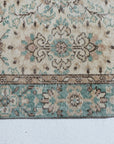 6'2 x 10'0 | Muted Aqua Large Vintage Rug | C-2808