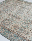 6'2 x 10'0 | Muted Aqua Large Vintage Rug | C-2808