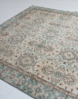 6'2 x 10'0 | Muted Aqua Large Vintage Rug | C-2808