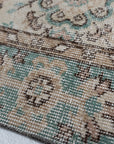 6'2 x 10'0 | Muted Aqua Large Vintage Rug | C-2808