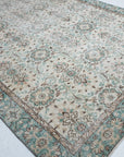 6'2 x 10'0 | Muted Aqua Large Vintage Rug | C-2808