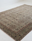 6'4 x 9'3 | Sage Green Large Vintage Rug | C-2943