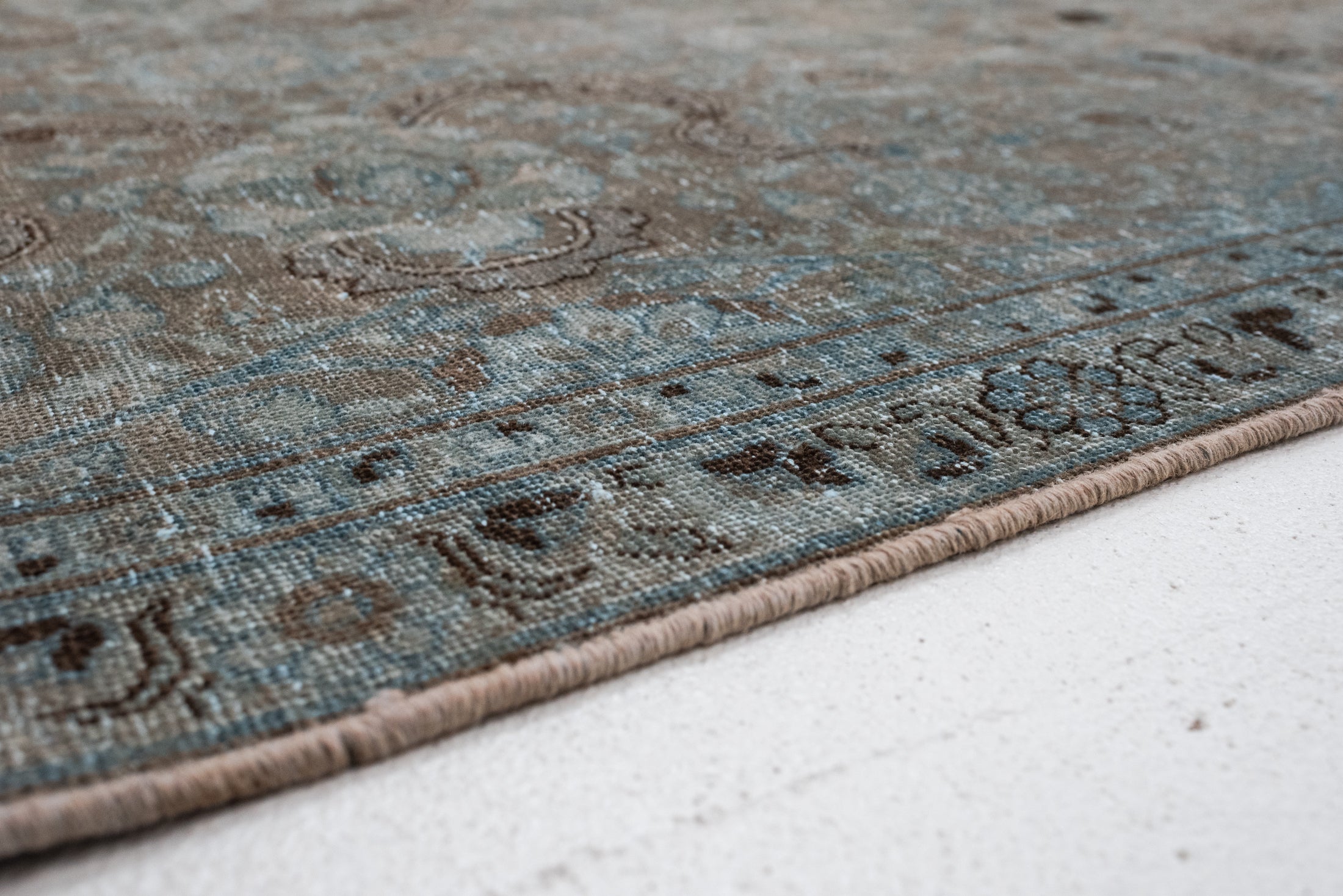 RESERVED | KV | 7'0 x 10'6 | Beautiful Large Blue Vintage Tabriz | V-3729