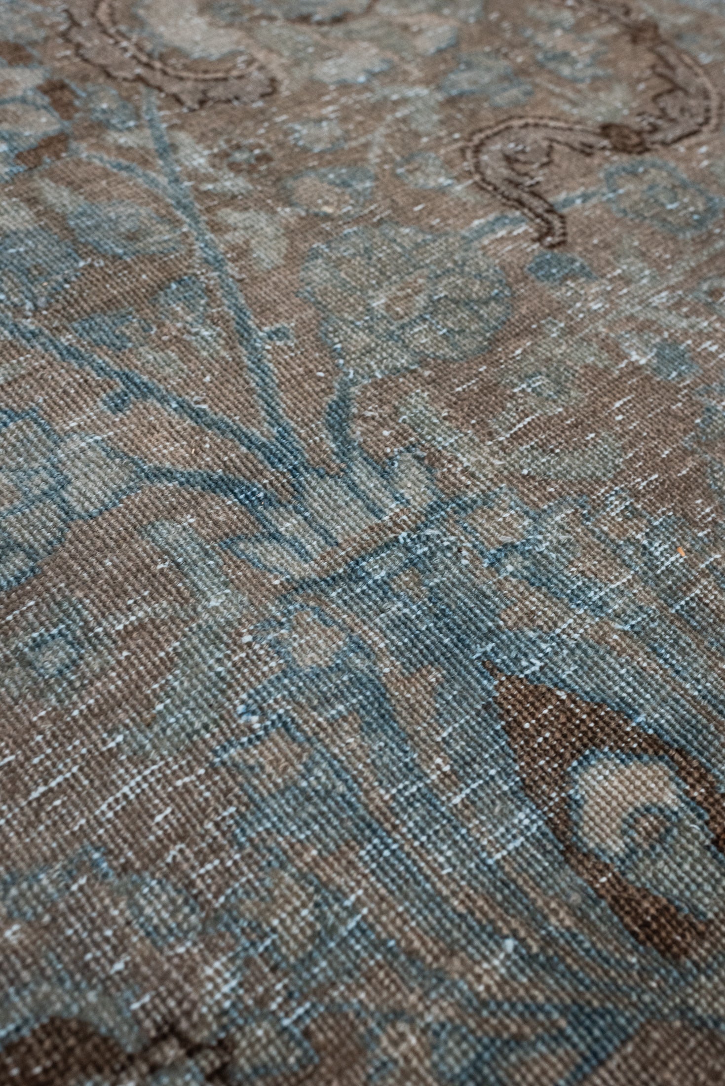 RESERVED | KV | 7'0 x 10'6 | Beautiful Large Blue Vintage Tabriz | V-3729