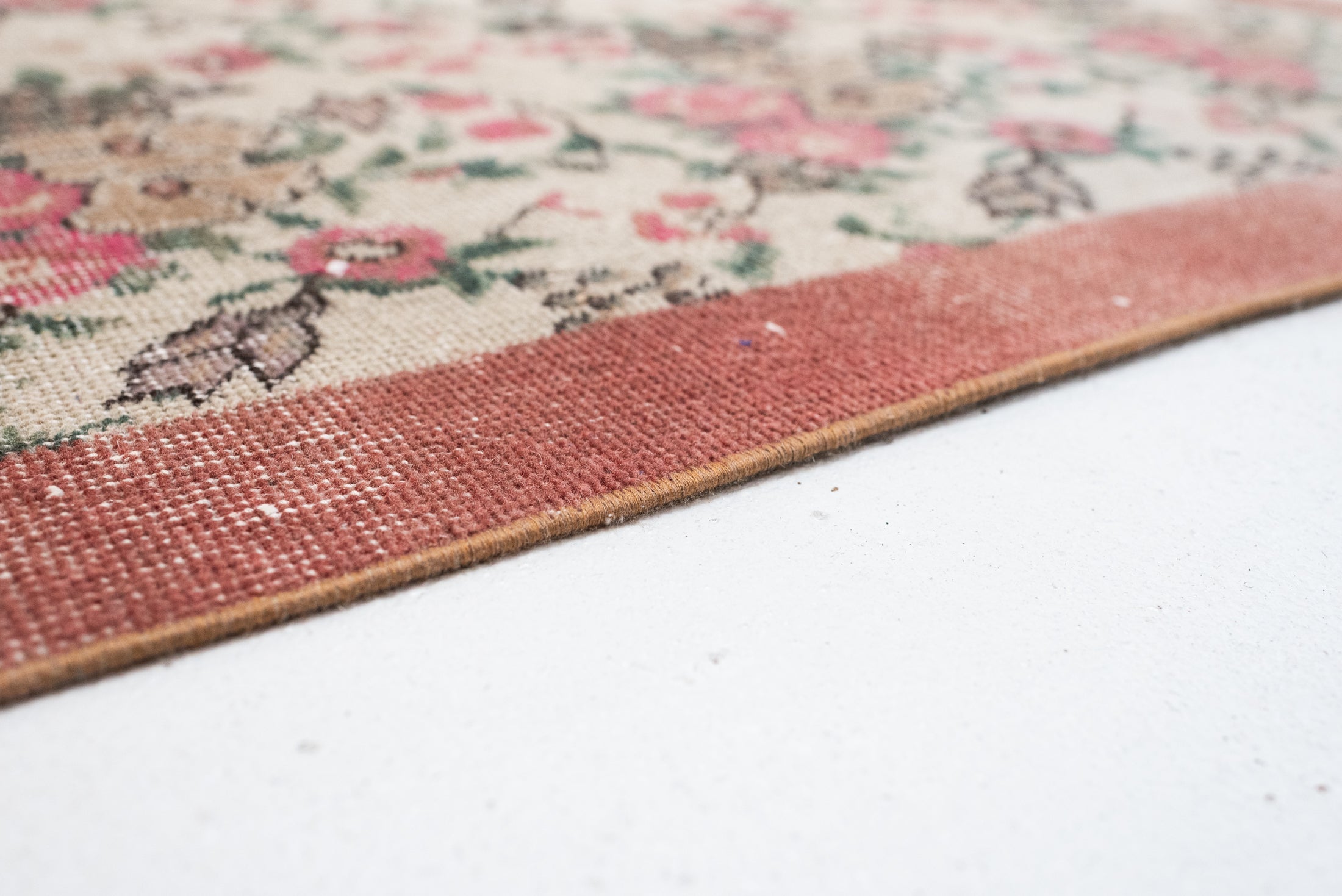 3'8 x 6'5 | Pink Floral Oushak | Orchid